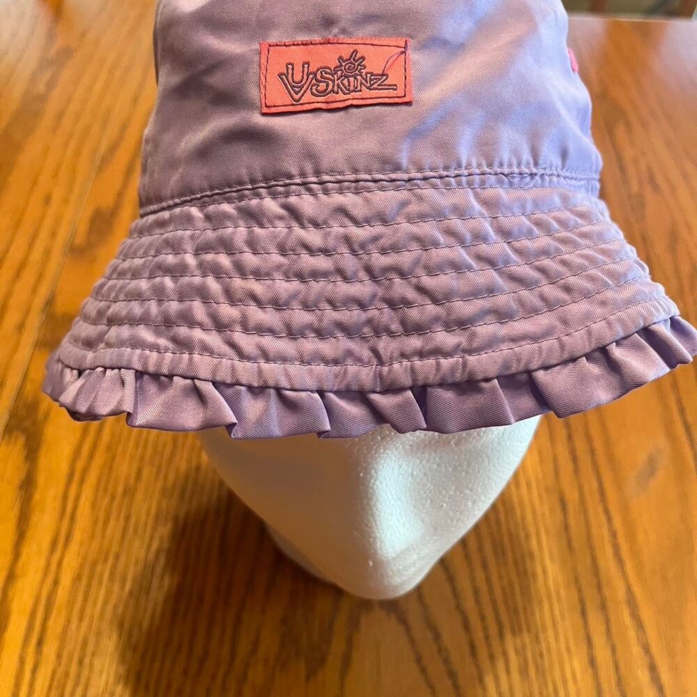 Kid's Ruffled Lilac Bucket Hat by UV Skinz Size 5